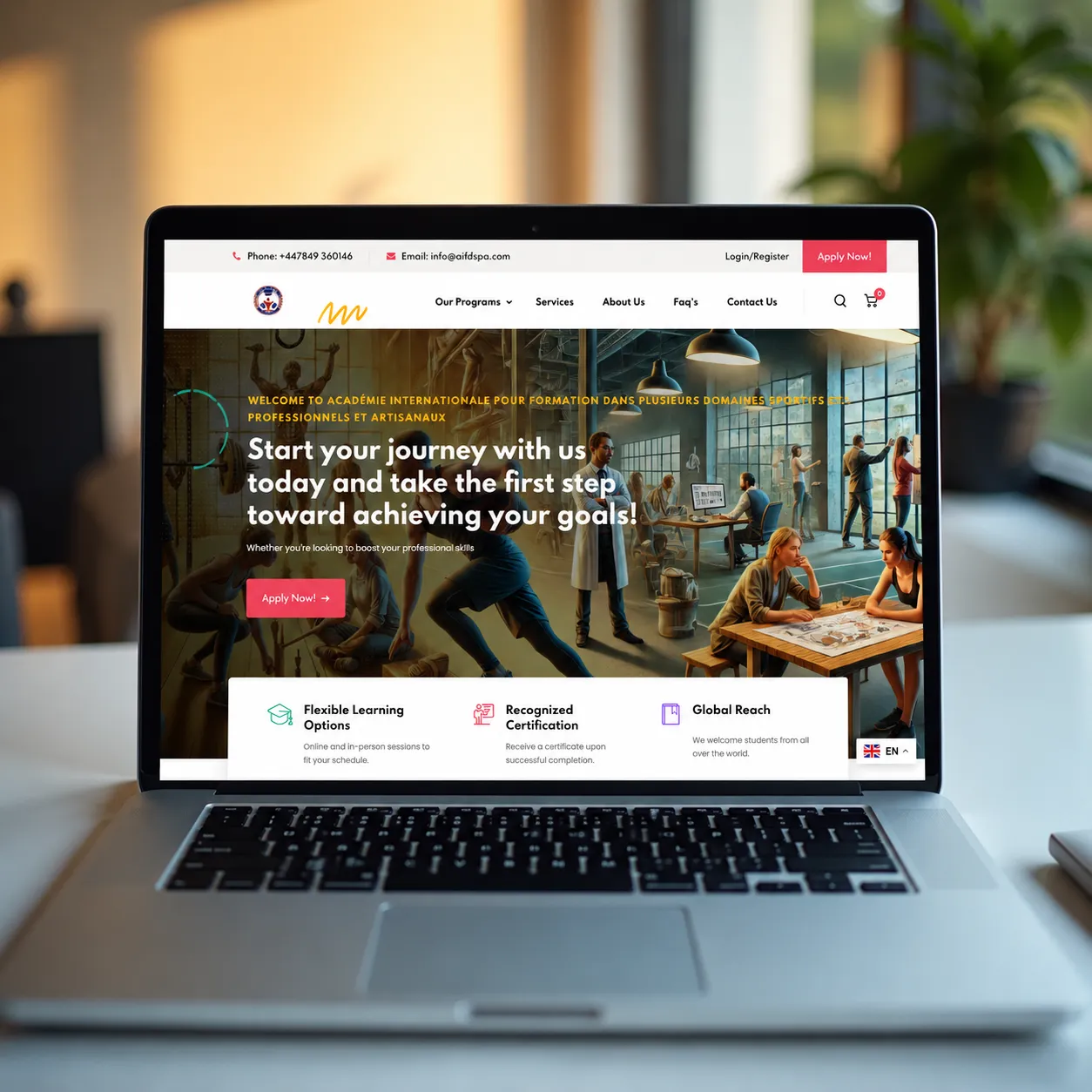 Site WordPress réalisé par SpaceWeb
