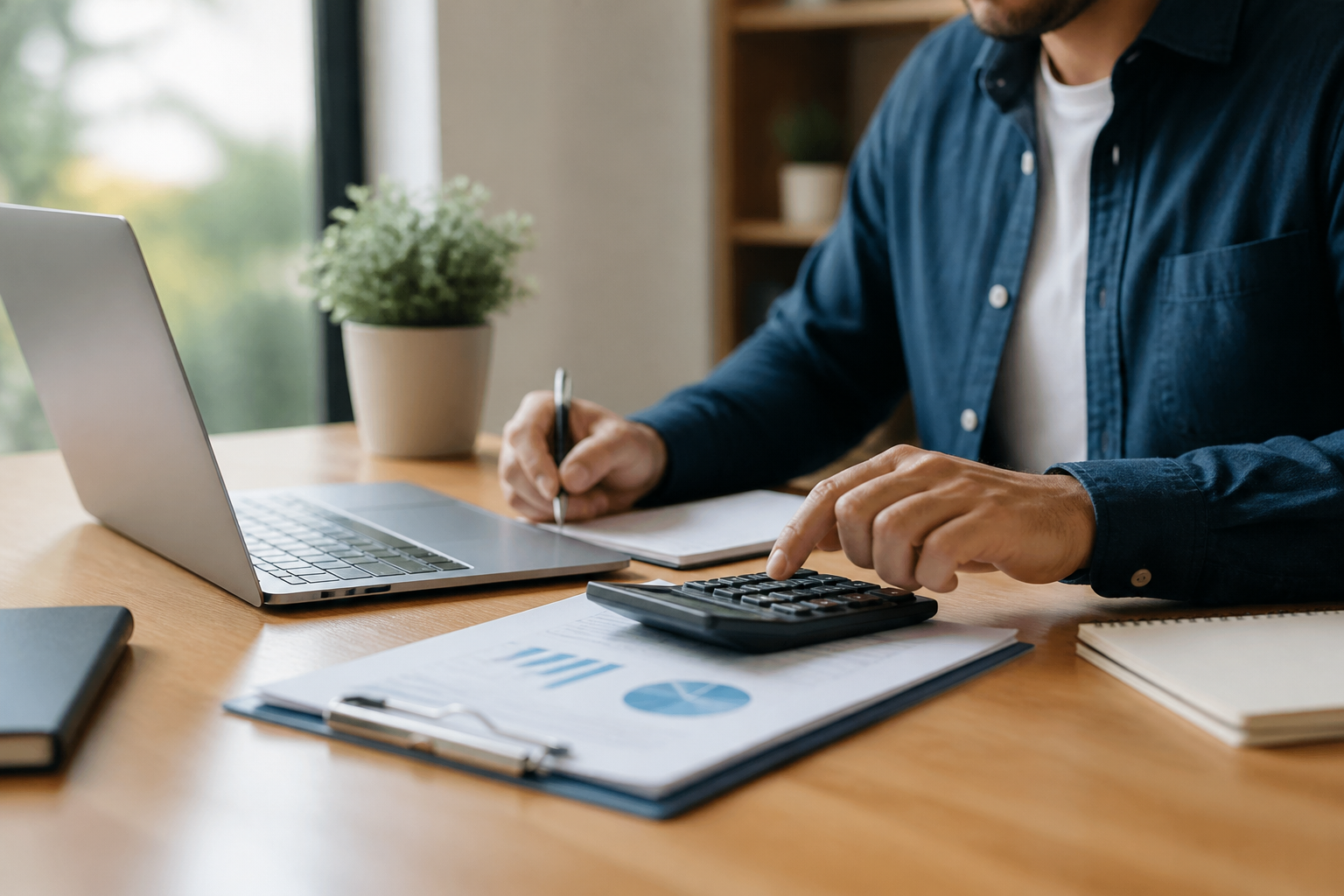 Entrepreneur calculant le budget et les coûts d'un projet de site web